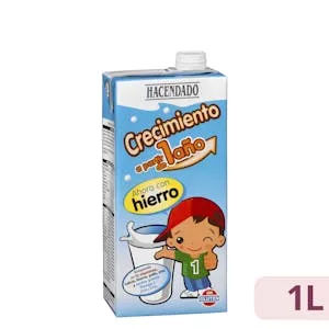 Preparado lácteo crecimiento Hacendado +1 año Mercadona