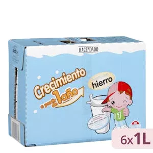 Preparado lácteo crecimiento Hacendado +1 año Mercadona