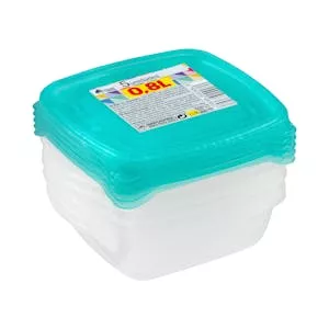 Recipiente de Plástico Cuadrado bajo 0,8L Bosque Verde Mercadona