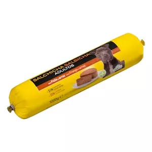 Salchicha perro adulto Delikuit con pollo y arroz Mercadona