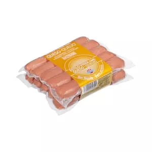 Salchichas cocidas estilo Viena con queso Hacendado de pollo y cerdo sabor ahumado Mercadona