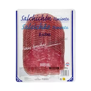 Salchichón extra pimienta Hacendado finas lonchas Mercadona