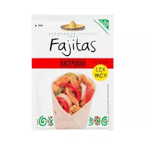 Sazonador para fajitas Hacendado sabor tex-mex Mercadona