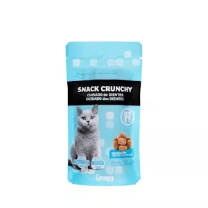 Snack gato crunchy con hierba gatera Compy cuidado de dientes Mercadona