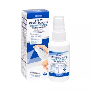 Spray desinfectante antiséptico transparente Deliplus contiene clorhexidina y digluconato 2% Mercadona