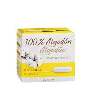 Tampones regular Deliplus 100% algodón Mercadona