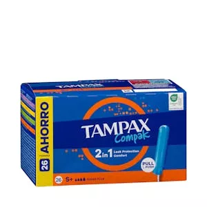 Tampones super plus Tampax Compak con aplicador Mercadona