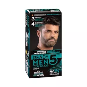 Tinte cabello hombre 3 moreno 4 castaño Deliplus 0% amoníaco Mercadona