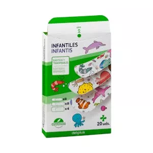 Tiras adhesivas protectoras infantiles Deliplus surtidas, elásticas y transpirables Mercadona