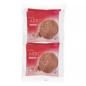 Tortitas de arroz con chocolate con leche Hacendado Mercadona