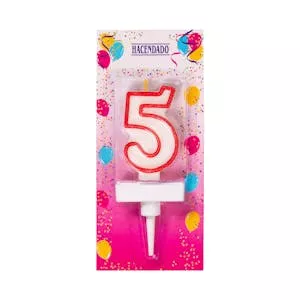 Vela de cumpleaños 5 Hacendado Mercadona
