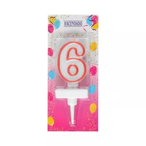 Vela de cumpleaños 6 Hacendado Mercadona