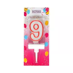 Vela de cumpleaños 9 Hacendado Mercadona