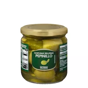 Aceitunas verdes rellenas de pepinillo Hacendado