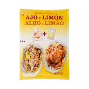 Sazonador ajo y limón Hacendado para carne y pescado