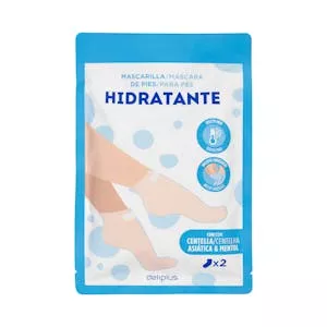 Mascarilla de pies hidratante Deliplus con centella asiática & mentol