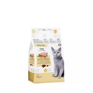 Precio Comida gato adulto Supreme Compy con pollo, frutas y verduras Mercadona