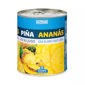 ¿Cuánto vale Piña en su jugo Hacendado rodajas Mercadona