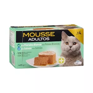 Mousse con lenguado y salmón gato adulto Delikuit