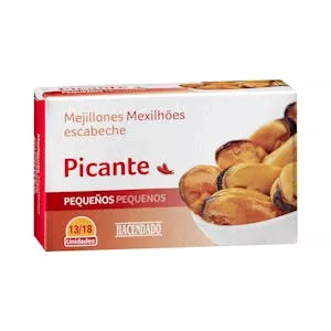 Precio Mejillones picantes en escabeche Hacendado pequeños Mercadona