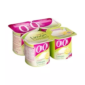 Yogur sabor limón Hacendado 0% m.g 0% sin azúcares añadidos