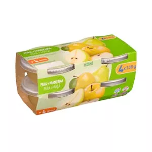 Precio Papilla pera y manzana Hacendado +4 meses Mercadona