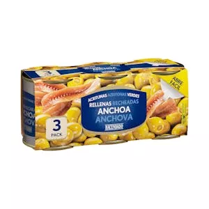 Aceitunas verdes rellenas de anchoa Hacendado