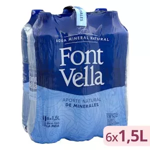 Precio Agua mineral grande Font Vella Mercadona