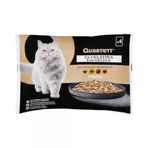Precio Gelatina gato adulto selección de aves Quartett Mercadona