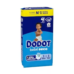 Pañales bebé talla 4 de 9-14 kg Dodot