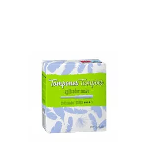 Tampones super Deliplus con aplicador suave