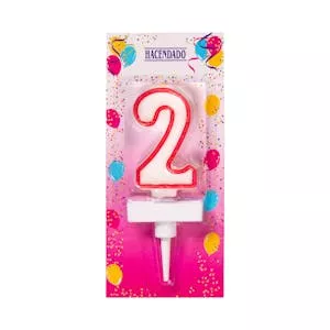 Vela de cumpleaños 2 Hacendado