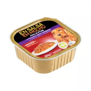 ¿Cuánto vale Trozos en salsa perro adulto Delikuit con ternera, pavo y verduras Mercadona