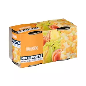 Precio Macedonia mix de frutas en almíbar Hacendado Mercadona