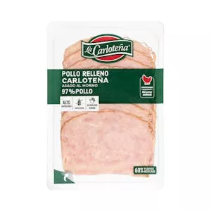 Precio Pollo 97% relleno La Carloteña asado al horno lonchas Mercadona