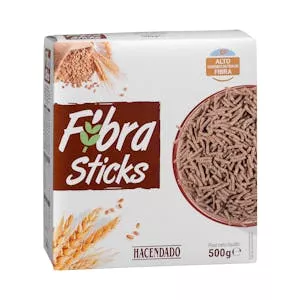 Cereales con salvado de trigo Fibra Sticks Hacendado