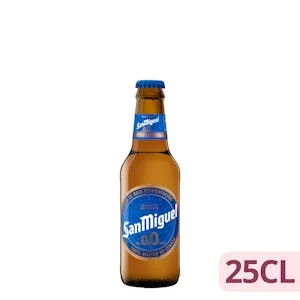Cerveza 0,0% sin alcohol San Miguel