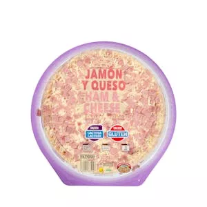 Pizza jamón y queso sin gluten y sin lactosa Hacendado