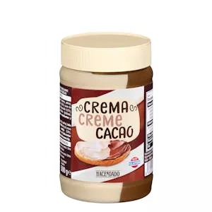 Precio Crema al cacao con avellanas Hacendado de 2 sabores Mercadona