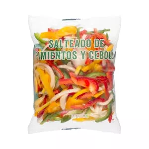 Salteado de pimientos y cebolla