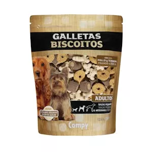 Histórico Precio Snack galletas perro adulto con pollo y ternera Compy razas pequeñas y medianas