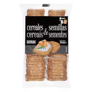 Pan tostado cereales y semillas Hacendado