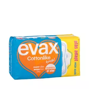 ¿Cuánto vale Compresa con alas super Evax cotton like fresh Mercadona