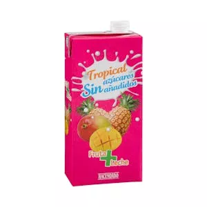 ¿Cuánto vale Fruta + leche tropical Hacendado sin azúcares añadidos Mercadona