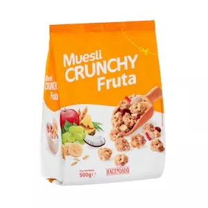 ¿Cuánto vale Muesli Crunchy Hacendado con fruta Mercadona