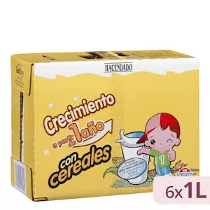 Histórico Precio Preparado lácteo con cereales crecimiento Hacendado +1 año