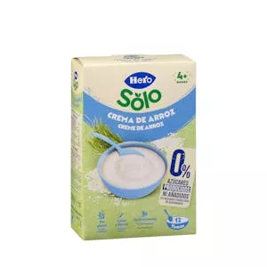 Papilla sin gluten crema de arroz Hero Solo +4 meses